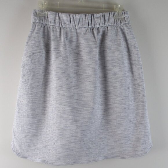 Lululemon On The Fly Wee Are From Space Nimbus Battleship Grey Mini Skirt 8 - Picture 4 of 5
